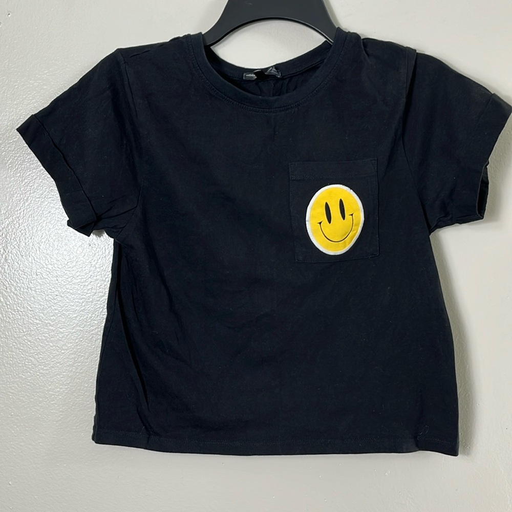 Attitude not included black self love graphic crop top women’s S